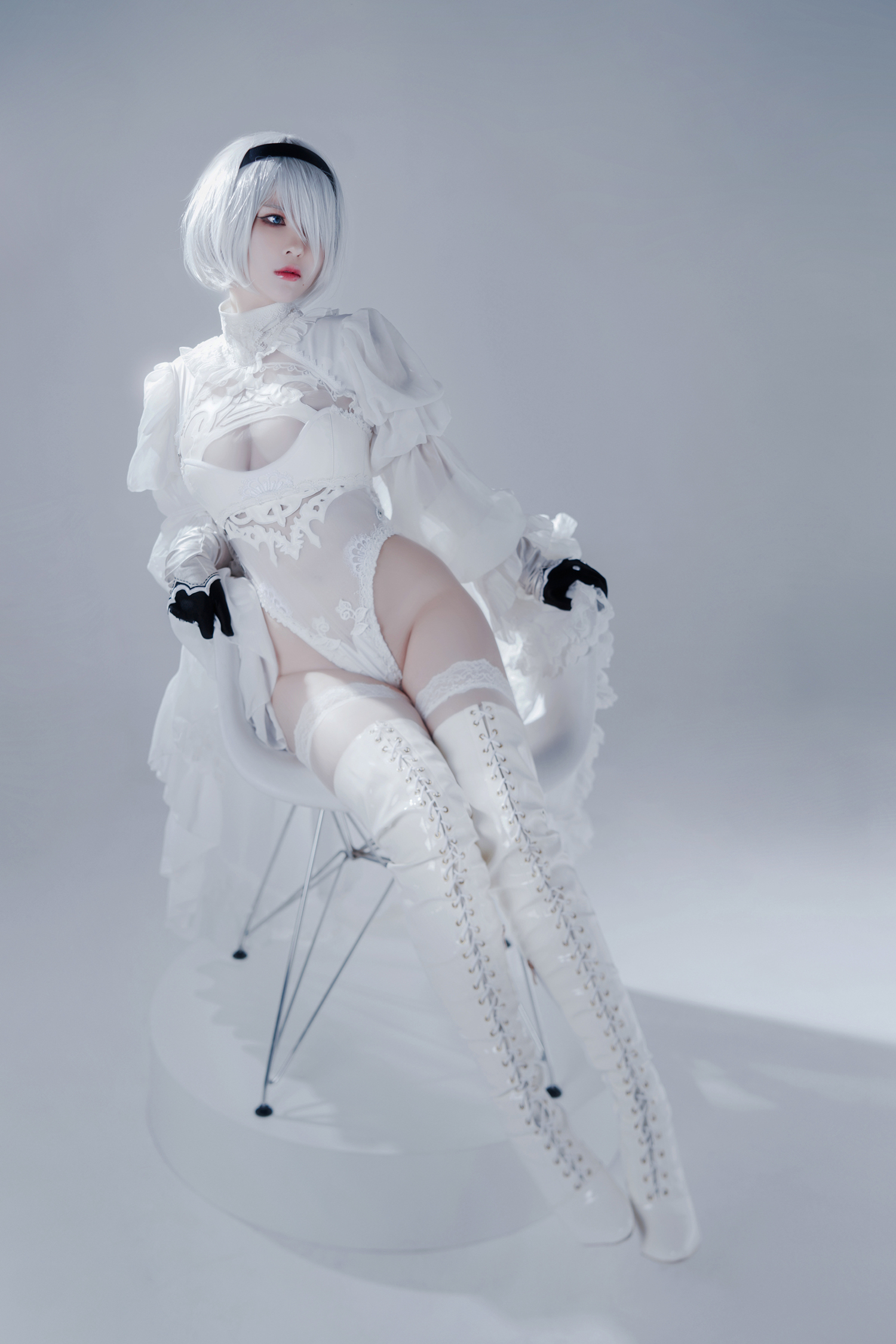 半半子Automataヨルハ二号B型白礼服cosplay7