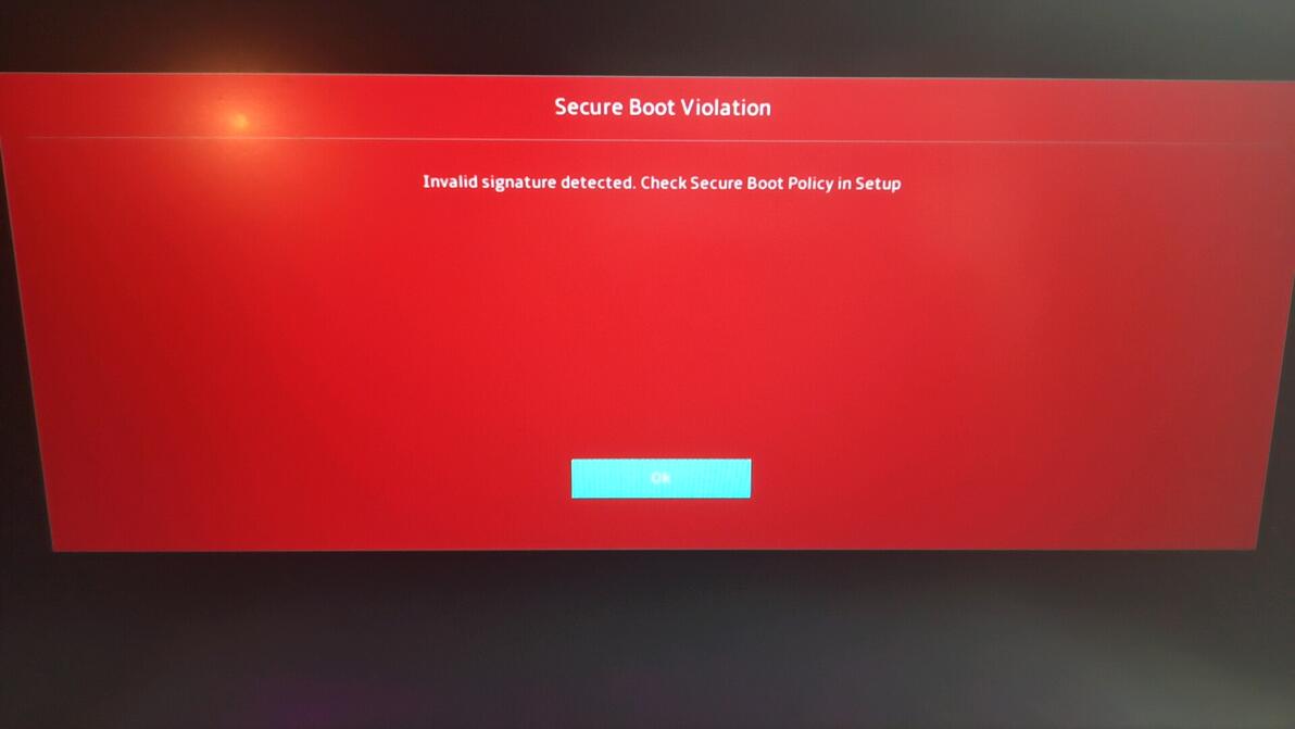  secure boot violation 