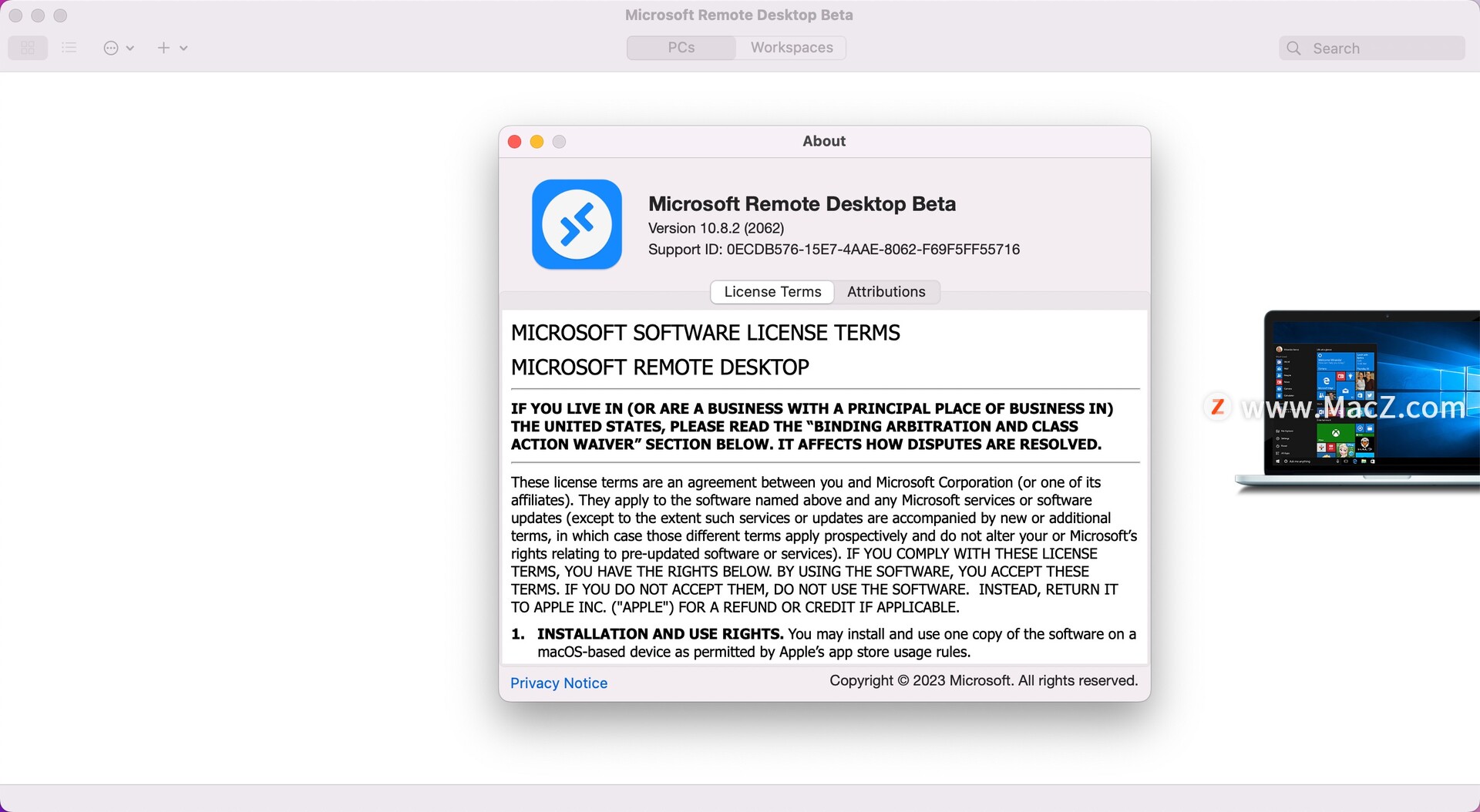 Microsoft remote desktop for mac v10 8 2 2062 