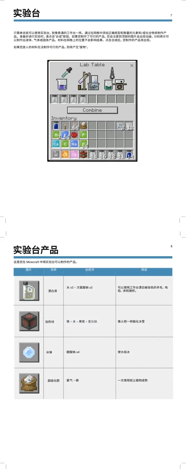 Minecraft教育版 化学功能使用指南汉化版 哔哩哔哩