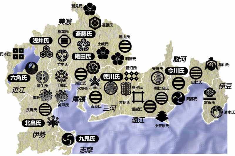 日本战国城池分布图图片