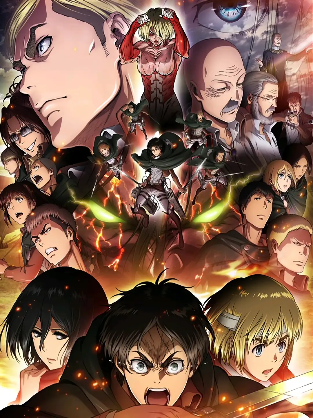 《进击的巨人全系列》官方宣传海报,视觉图