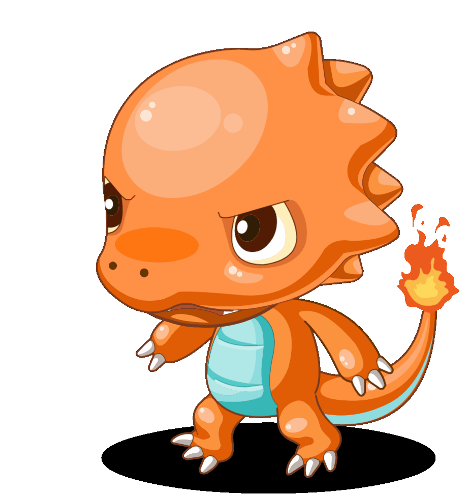 洛克王国-宠物素材【014-烈焰龙】 - 哔哩哔哩