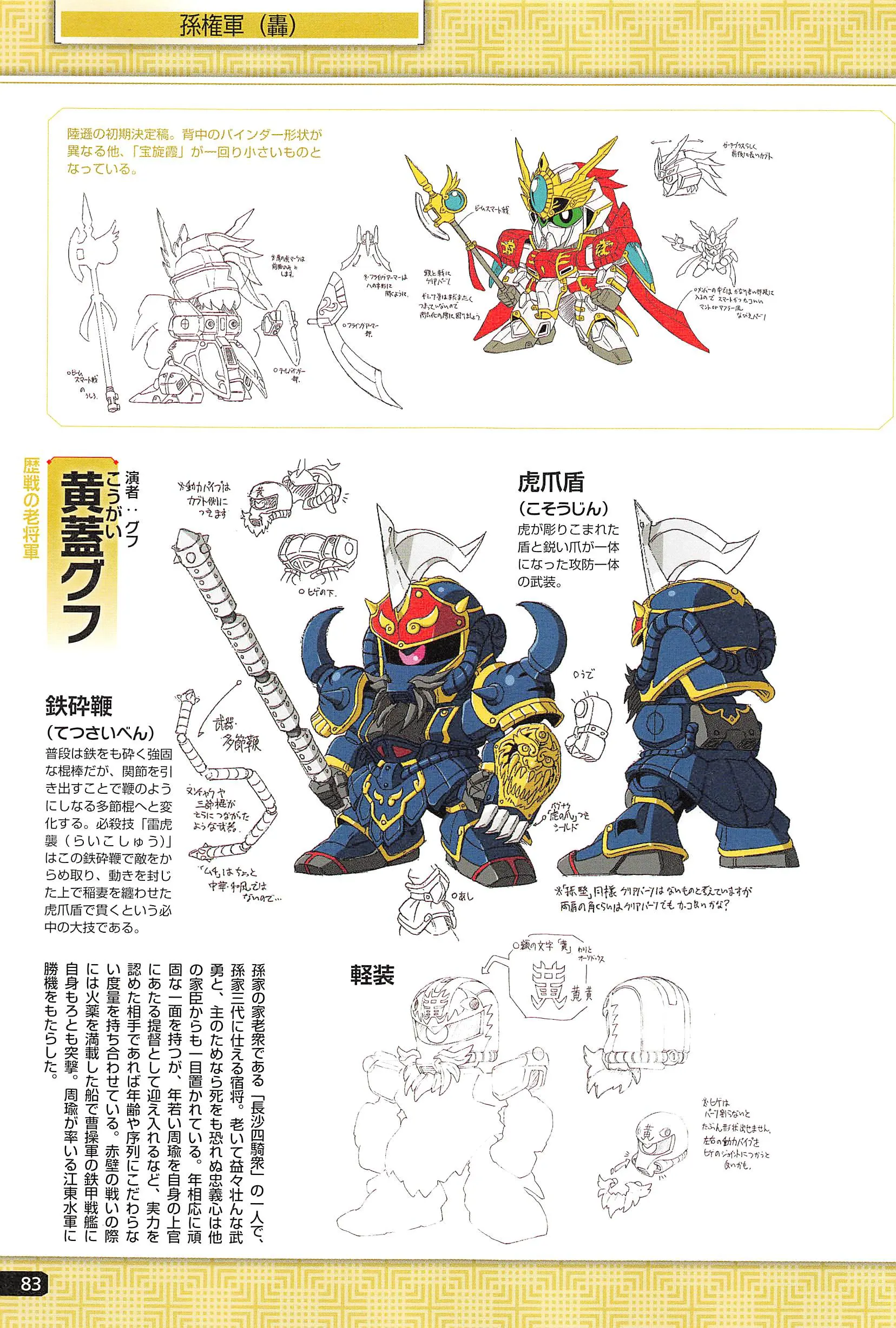 sd高达bb战士三国传 设定集 中