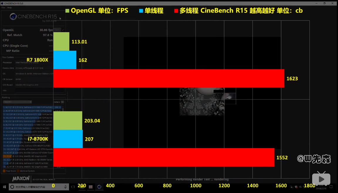  8700k ryzen 7 2700x geekbench 