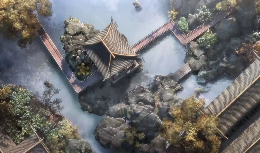 魔道祖师:8张超美的景色图,兰陵金氏首次露面,夷陵景色也很美