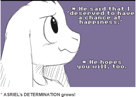 小羊:他(故事主线的flowey)说我不配有机会得到幸福