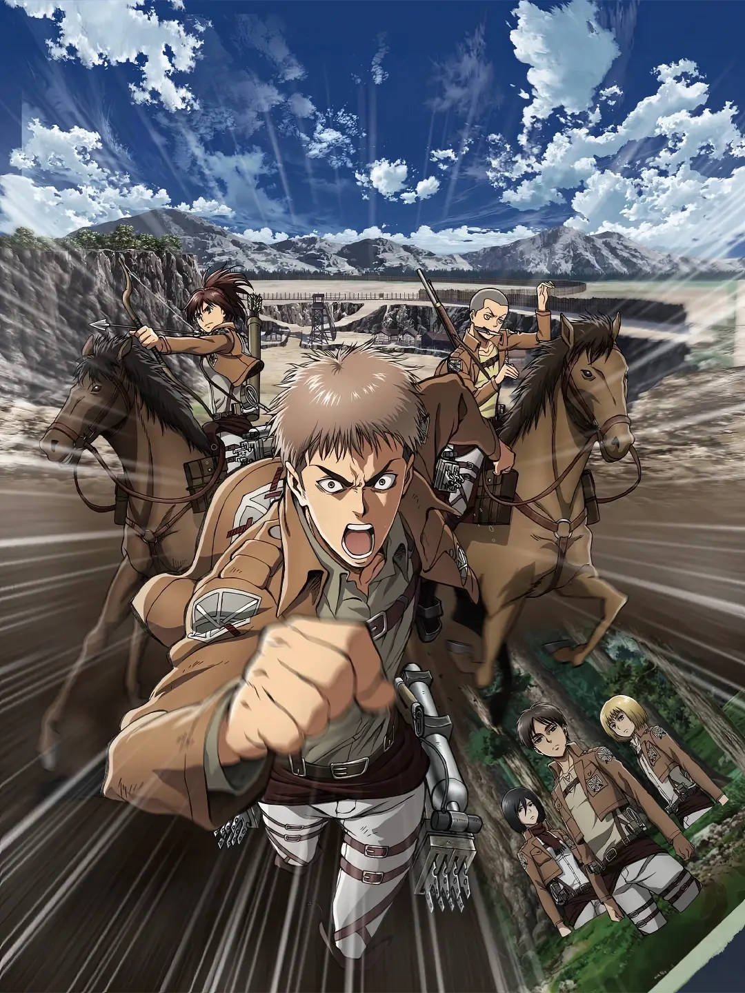 《进击的巨人全系列》官方宣传海报,视觉图