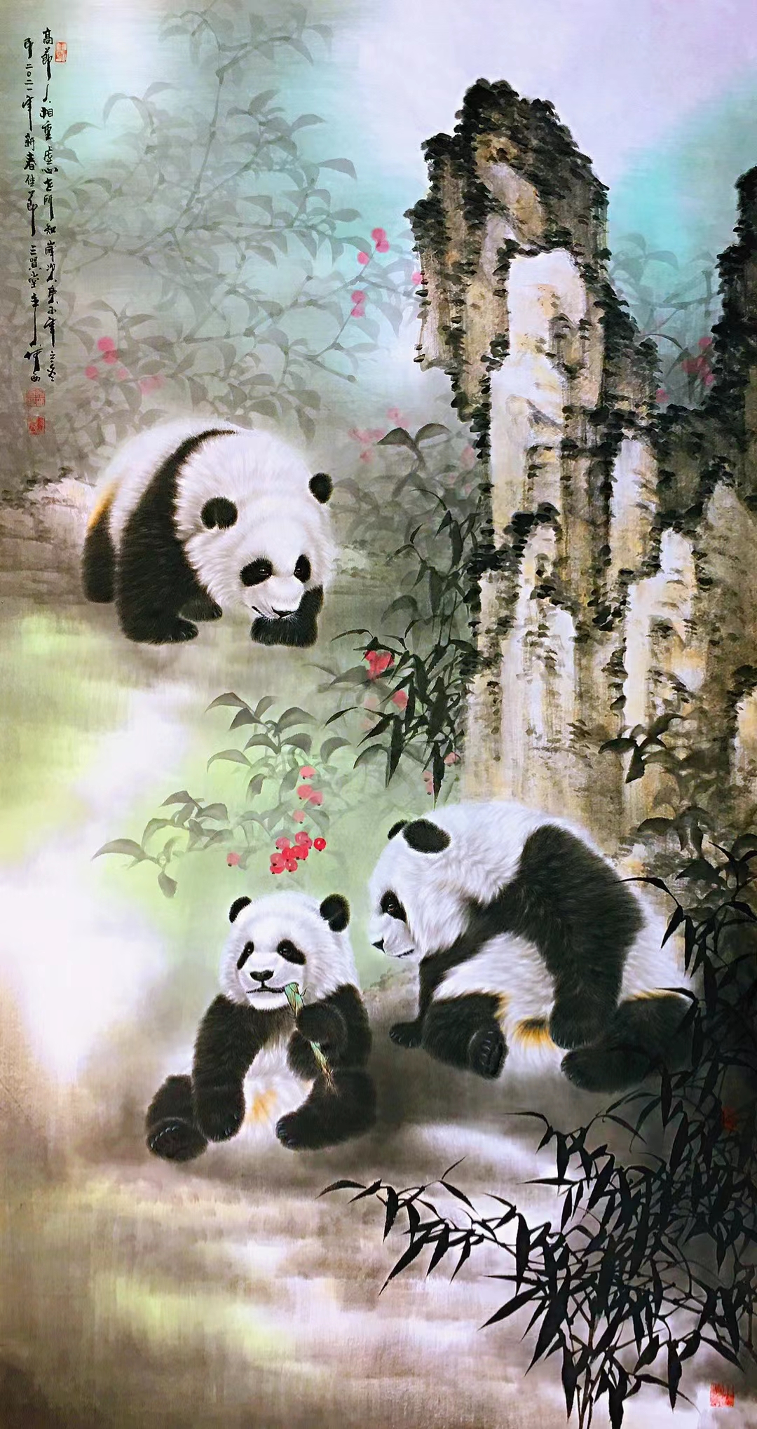 中国熊猫第一人 何西老师的精品熊猫画作欣赏