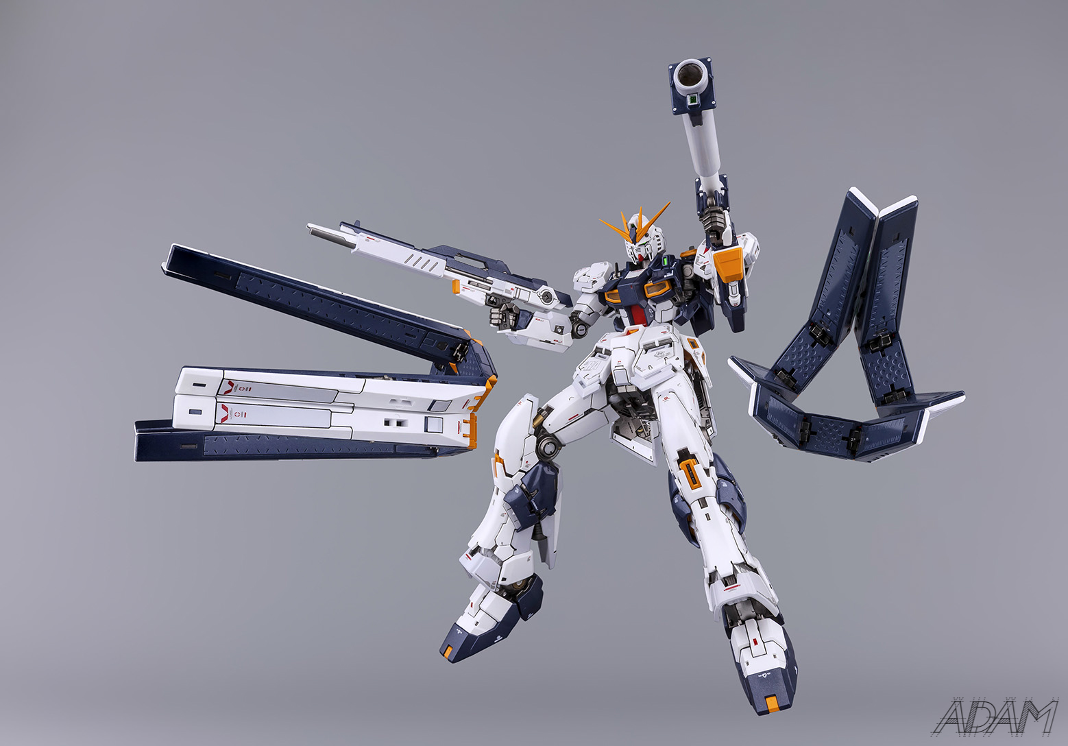 不只是好看而已,rx-93 ν rg牛高达喷涂作品,附制作过程