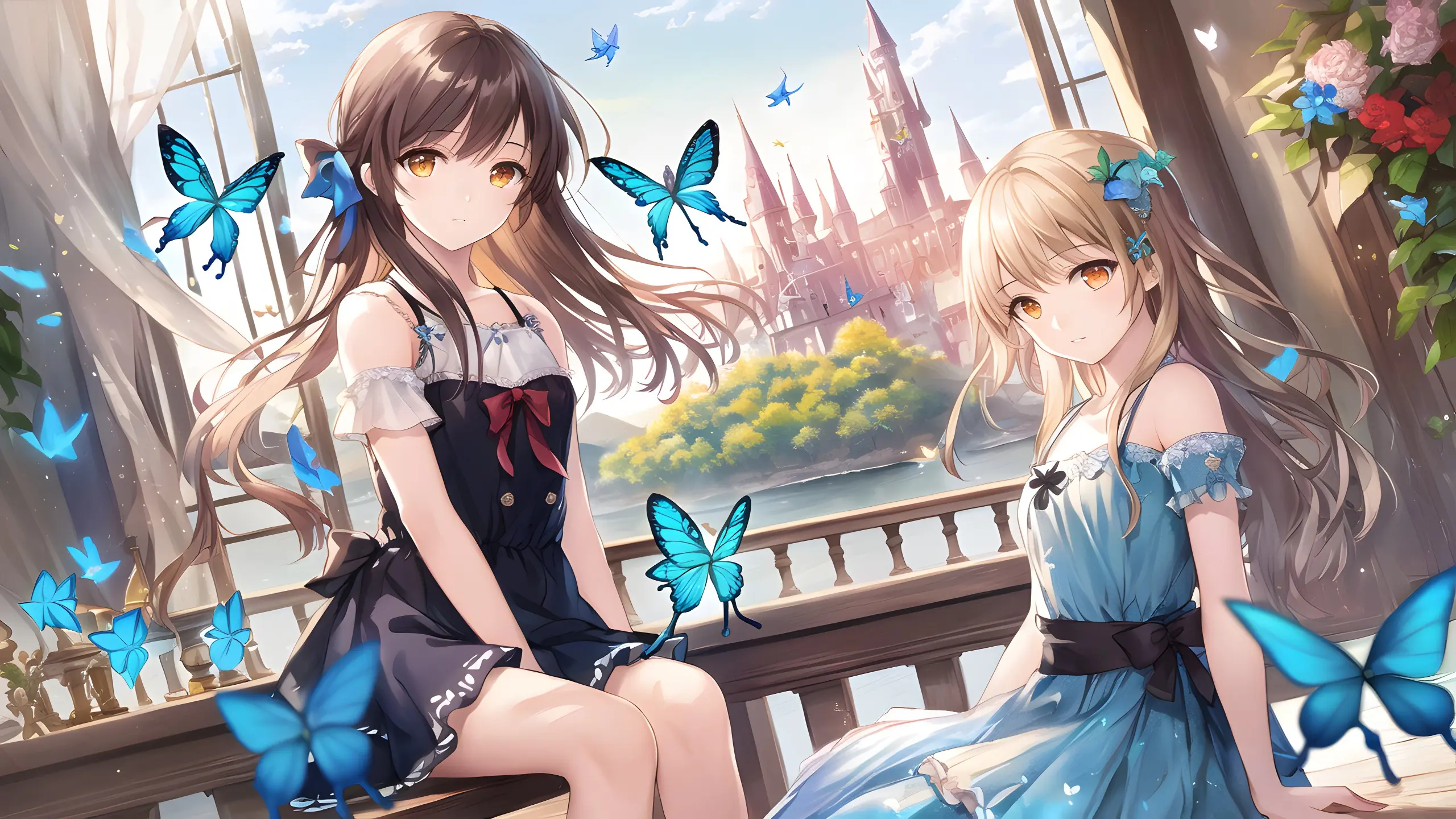 唯美动漫手绘风ai绘画壁纸手机电脑高清壁纸 图集动漫二次元 - 哔哩