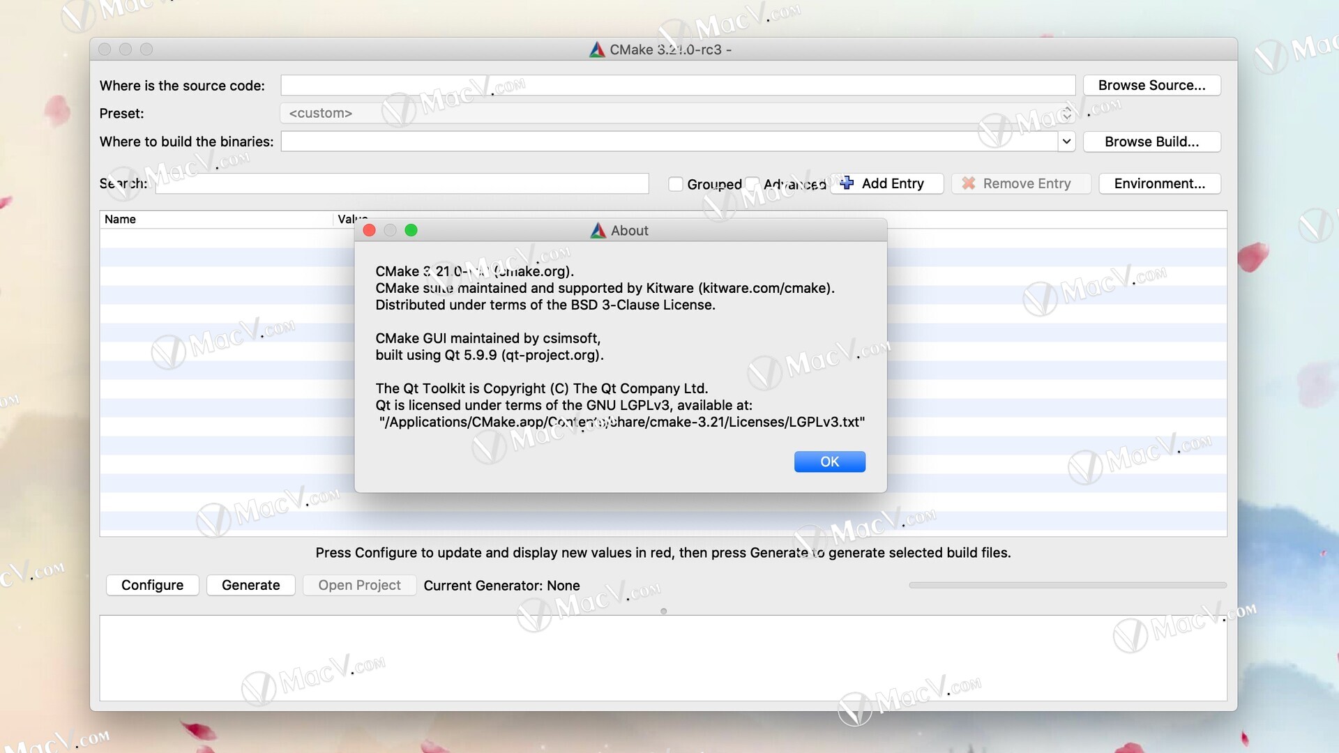 CMake For Mac v3 21 0 rc3 
