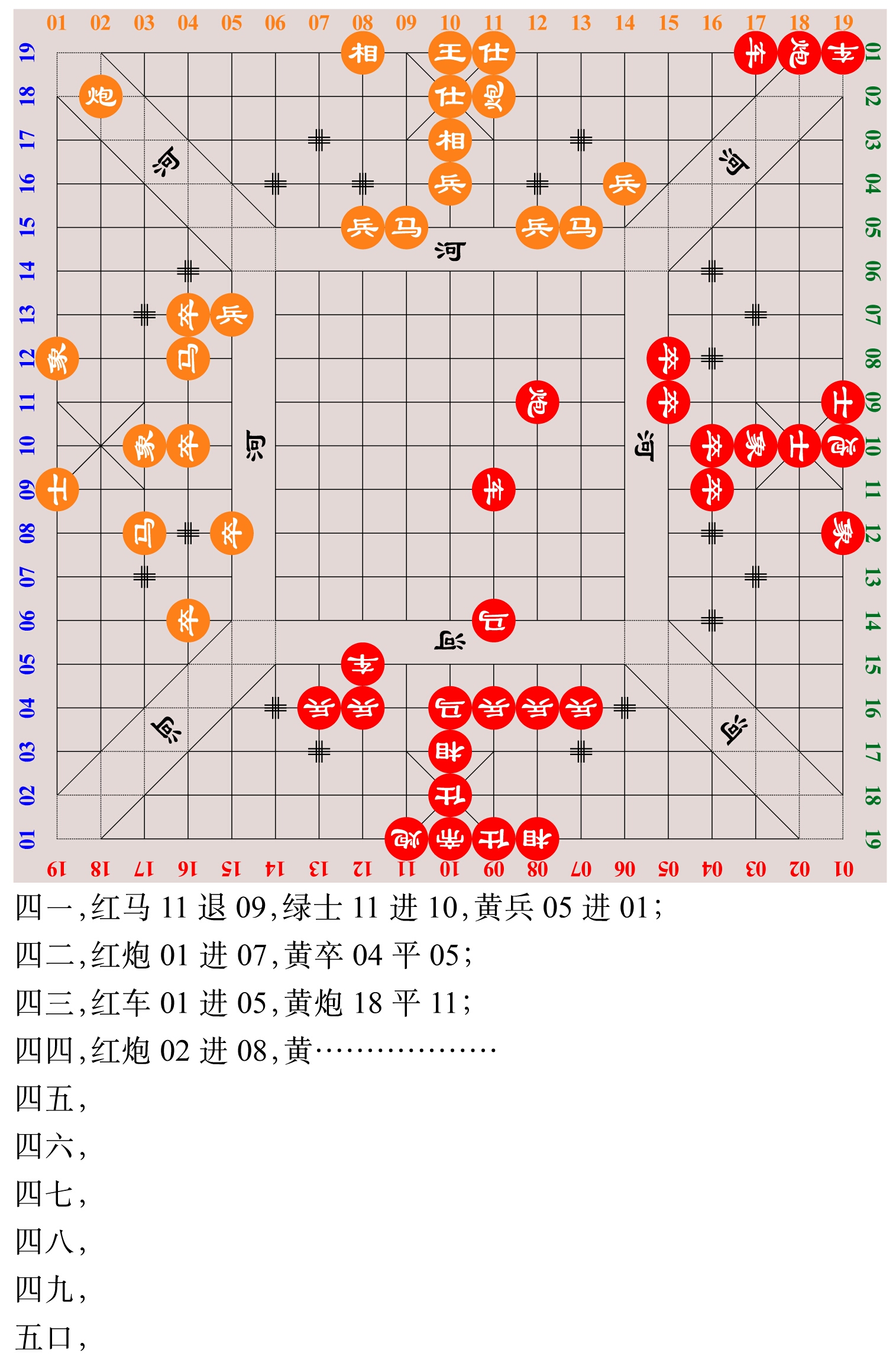 中国四人象棋,中局5