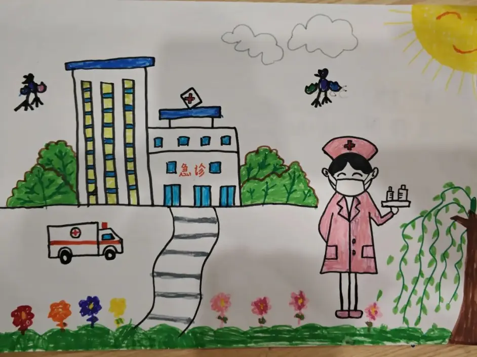 爱佑童乐园 组织开展线上绘画比赛 来看看孩子们眼中不同的医院 哔哩哔哩