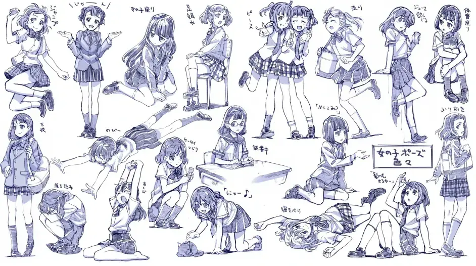 超全jk制服的绘画素材以及款式说明~ - 哔哩哔哩