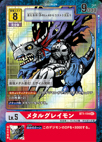 蓝金属暴龙兽（黑机械暴龙兽） アオメタルグレイモン  Blue Metal Greymon