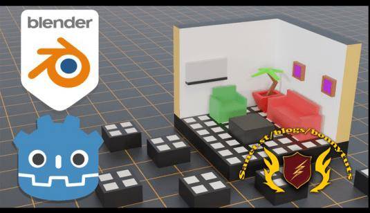 使用GridMaps和Godot及Blender设计游戏场景视频教程 - 哔哩哔哩