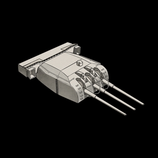 旧日本海军三年式三联装155MM舰炮 - 哔哩哔哩