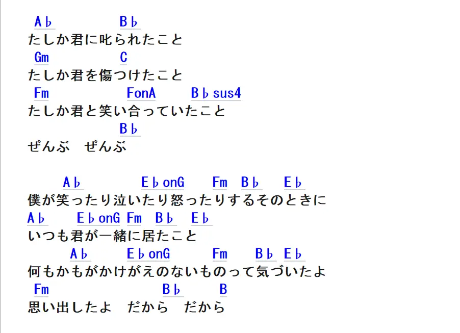 フラッシュバック リリィ さよなら 罗马音和谱子 修正版 哔哩哔哩