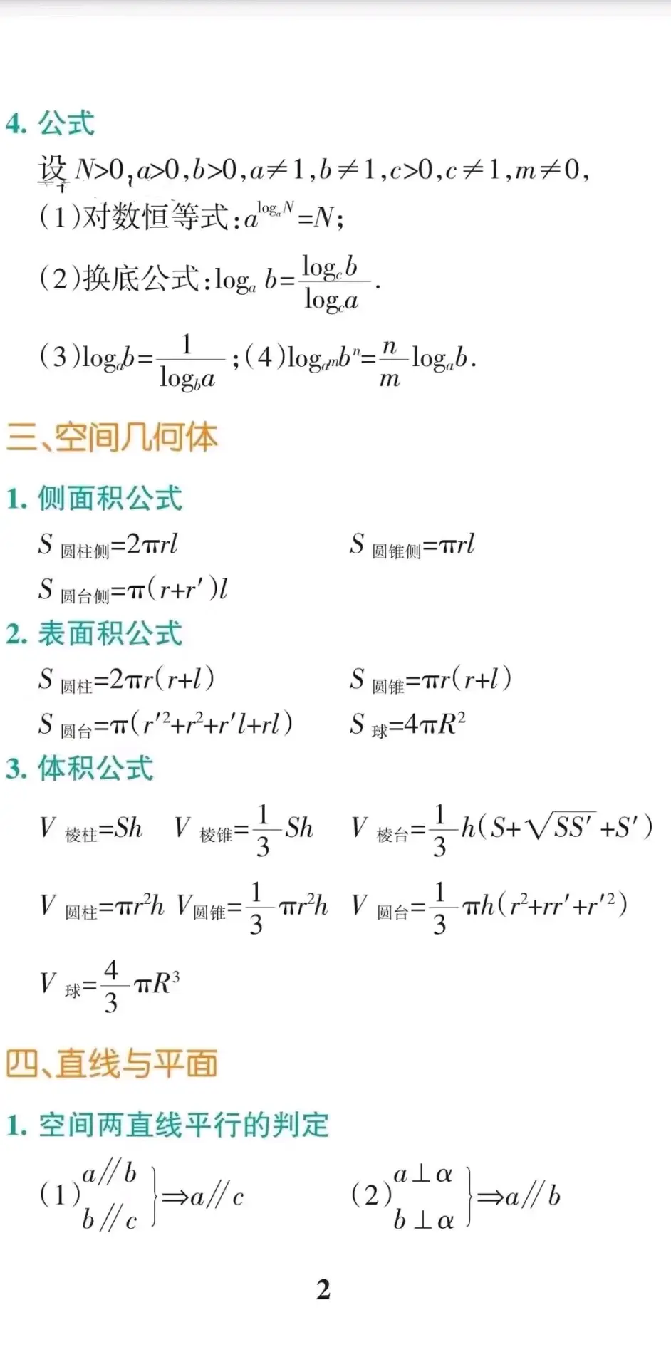 高中数学全部最重要的公式都在这里了 祝各位高考大捷 哔哩哔哩