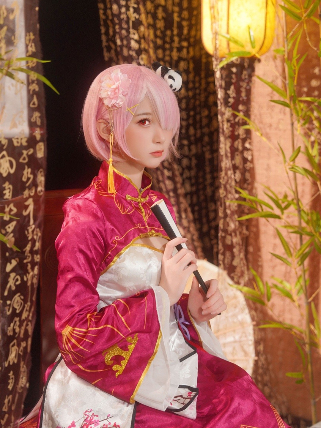 洛城雪Yuki白沢雷姆拉姆旗袍cosplay9
