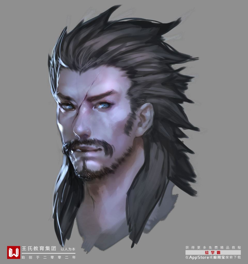 头像系列丨野蛮大叔丨头像怎么画丨ps板绘