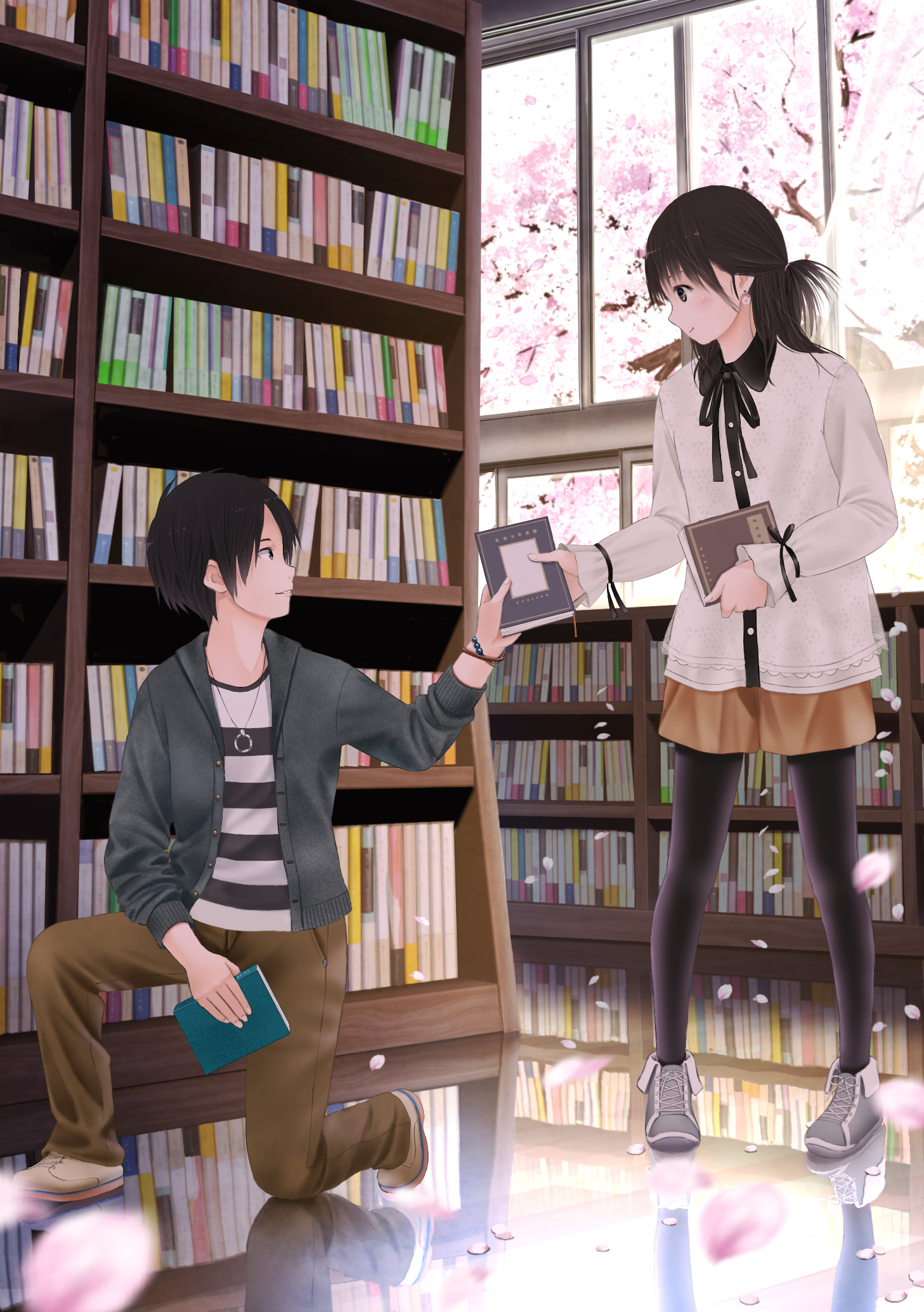 [每日动漫图集]180421 "嘘~请保持安静." 图书馆特辑