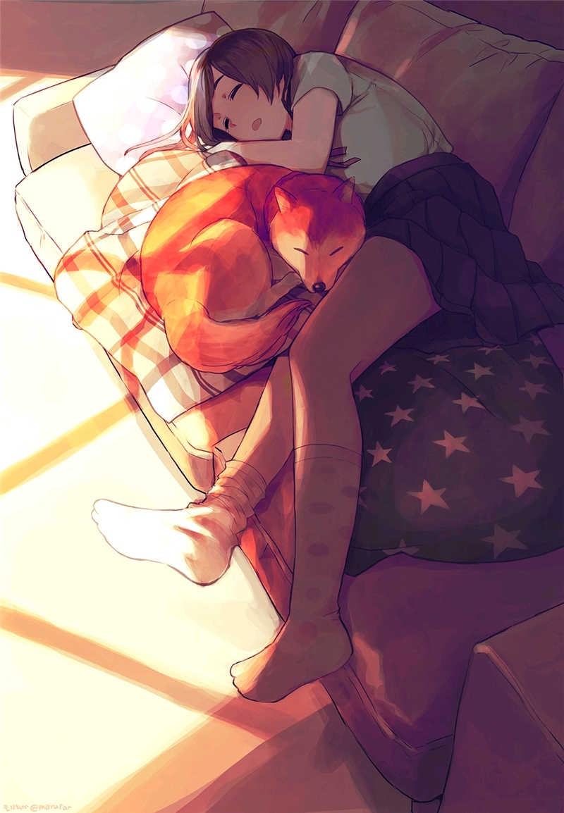 动画 动漫杂谈 p站美图推荐——居家女孩宅在家里一时爽,一直宅家一直