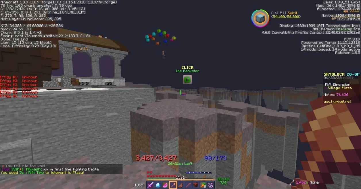 Hypixel Skyblock rift :Village plaza攻略 - 哔哩哔哩