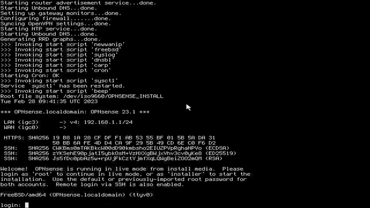 [ OPNsense 折腾手记 ] 1. OPNsense 安装 - 哔哩哔哩