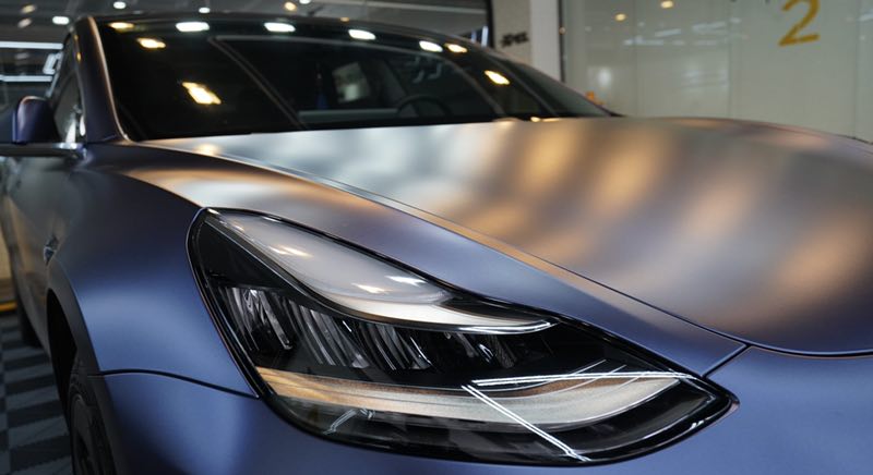 特斯拉model 3-电光午夜蓝改色贴膜案例赏析—xpel中国1号直营店