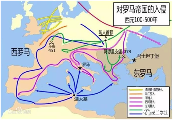 其中的萨利安法兰克人原居于莱茵河沿岸,长期作为西罗马帝国的盟友