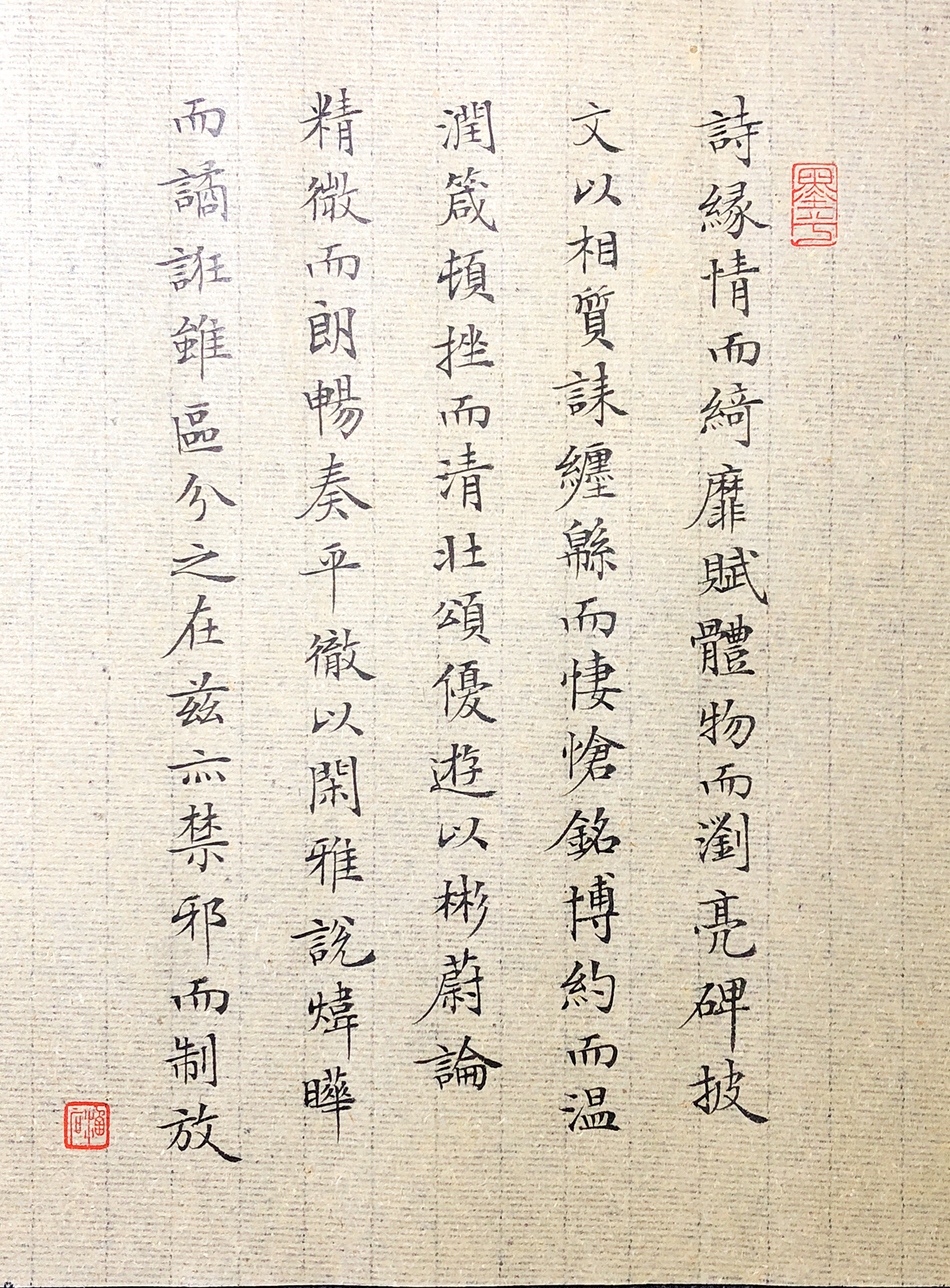 今夕社原创小楷视频陆机文赋之十一诗缘情而绮靡赋体物而浏亮