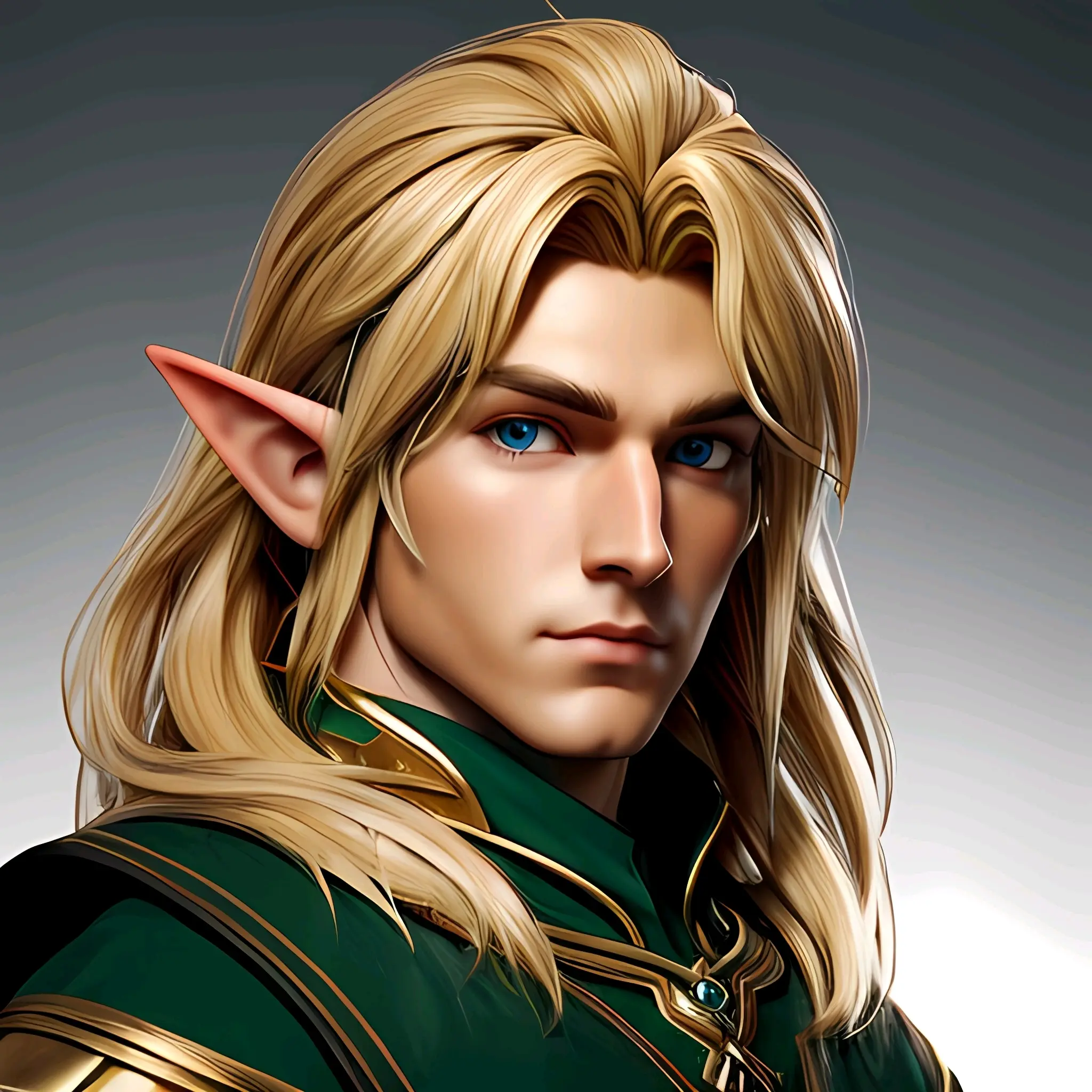 ai绘画,ai画的男性精灵(3d风格).2023年10月17日