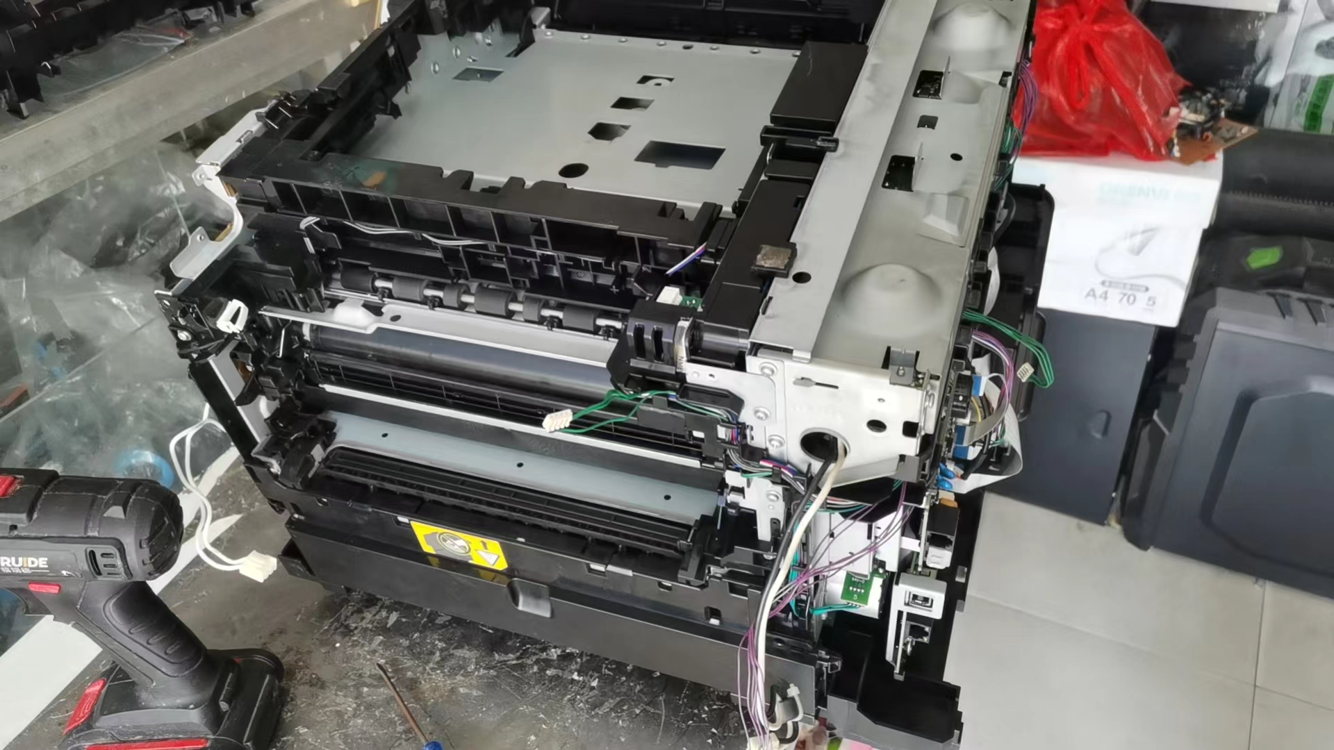 HP M276NW打印机卡纸维修，套色离合器齿轮安装，小针的重要性 哔哩哔哩