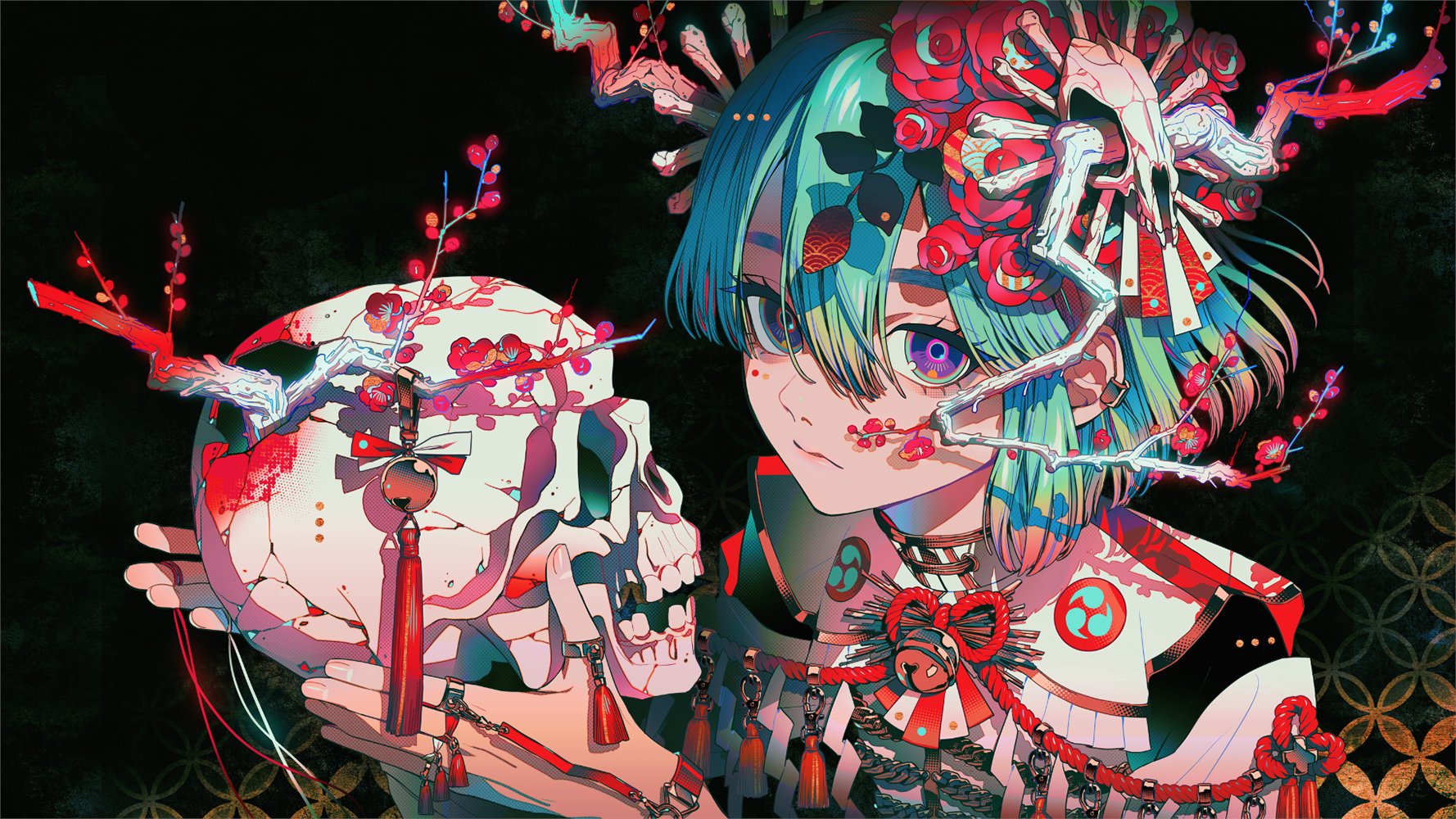 画师:秋赤音 twi@_akiakane 日本插画师,画风独特又鲜明,能够感受到