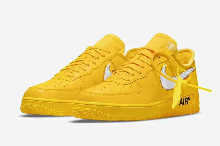 官图来了 Off White X Nike Air Force 1 University Gold 七月登场 哔哩哔哩