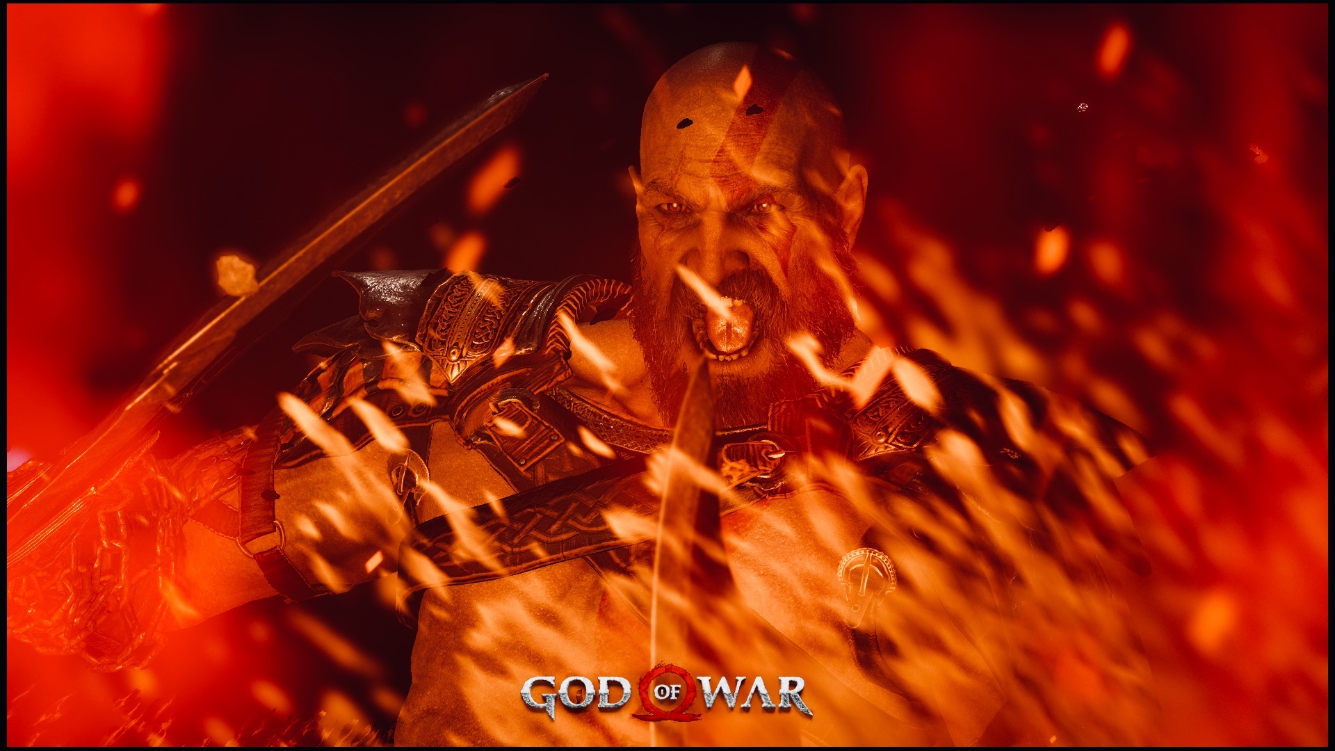 壁纸时间到 战神4硬汉奎托斯写真集