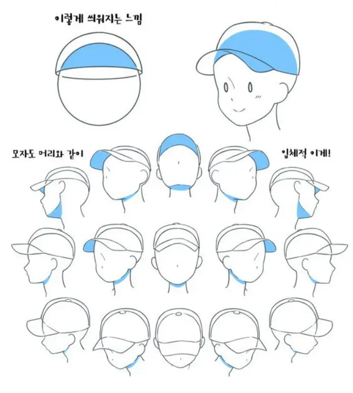 各种帽子的画法 鸭舌帽 兜帽 军帽 机车帽 高帽 草帽 牛仔帽等帽子素材 哔哩哔哩