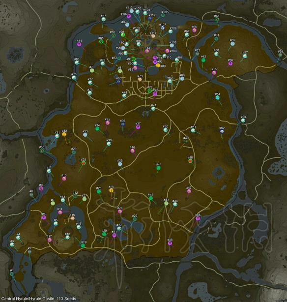 赛尔达传说荒野之息呀哈哈位置(900个)