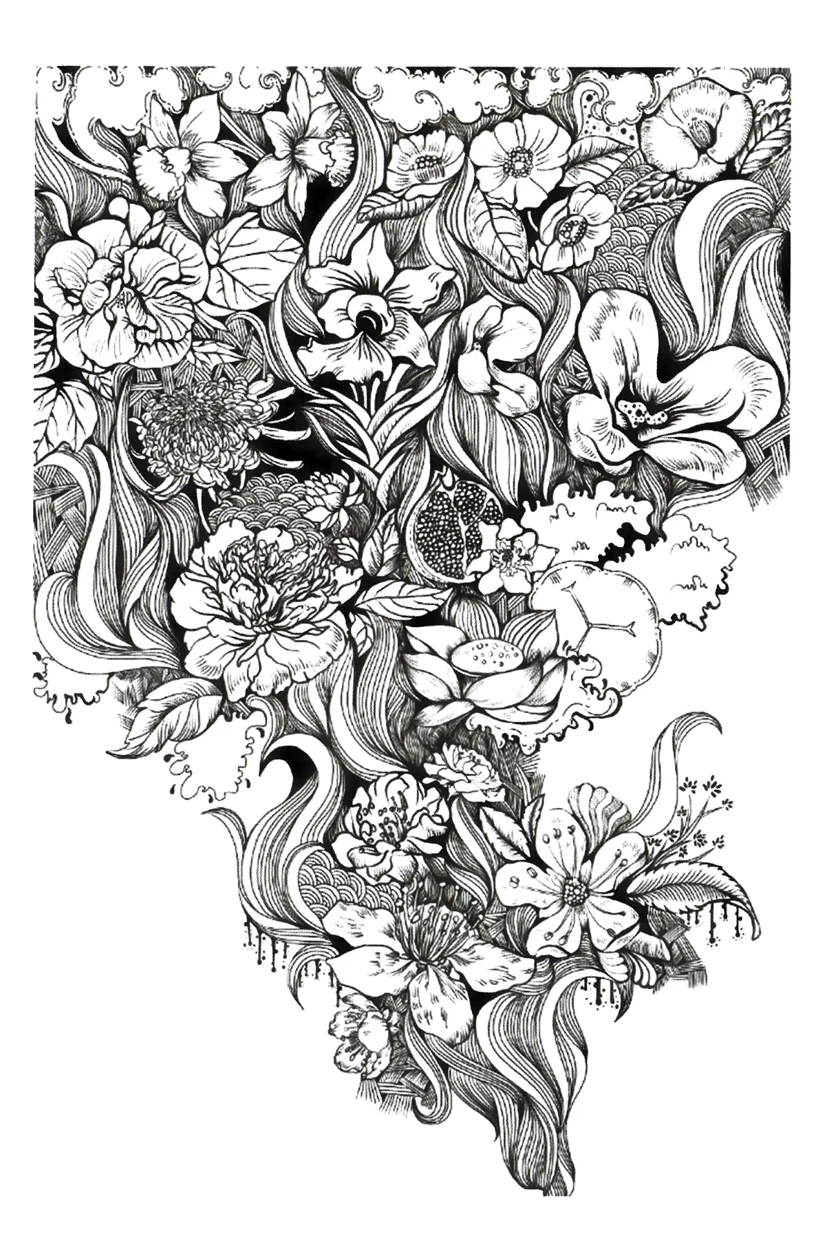黑白装饰画 图案设计