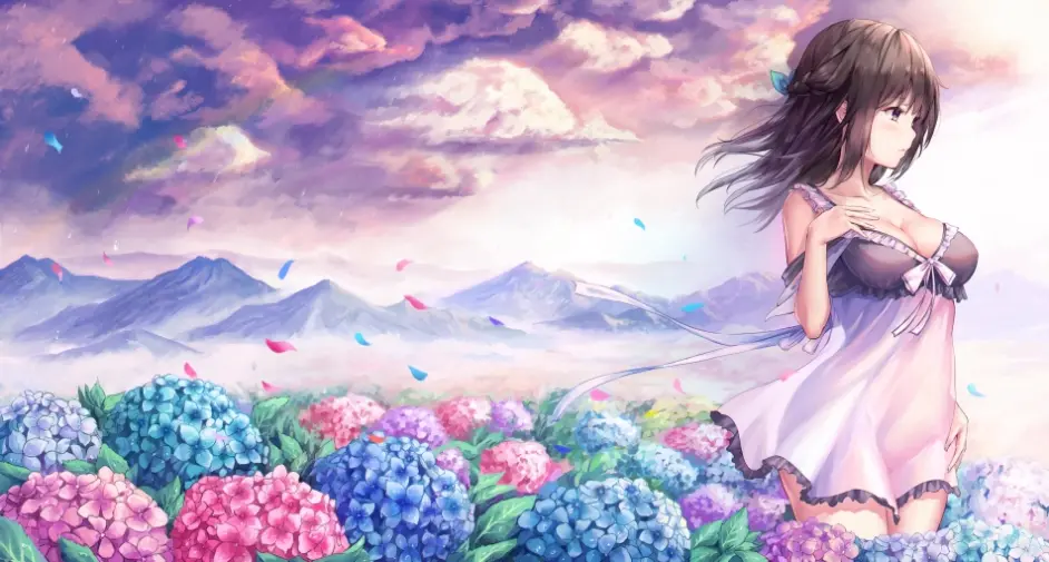 紫陽花美图 壁纸 哔哩哔哩