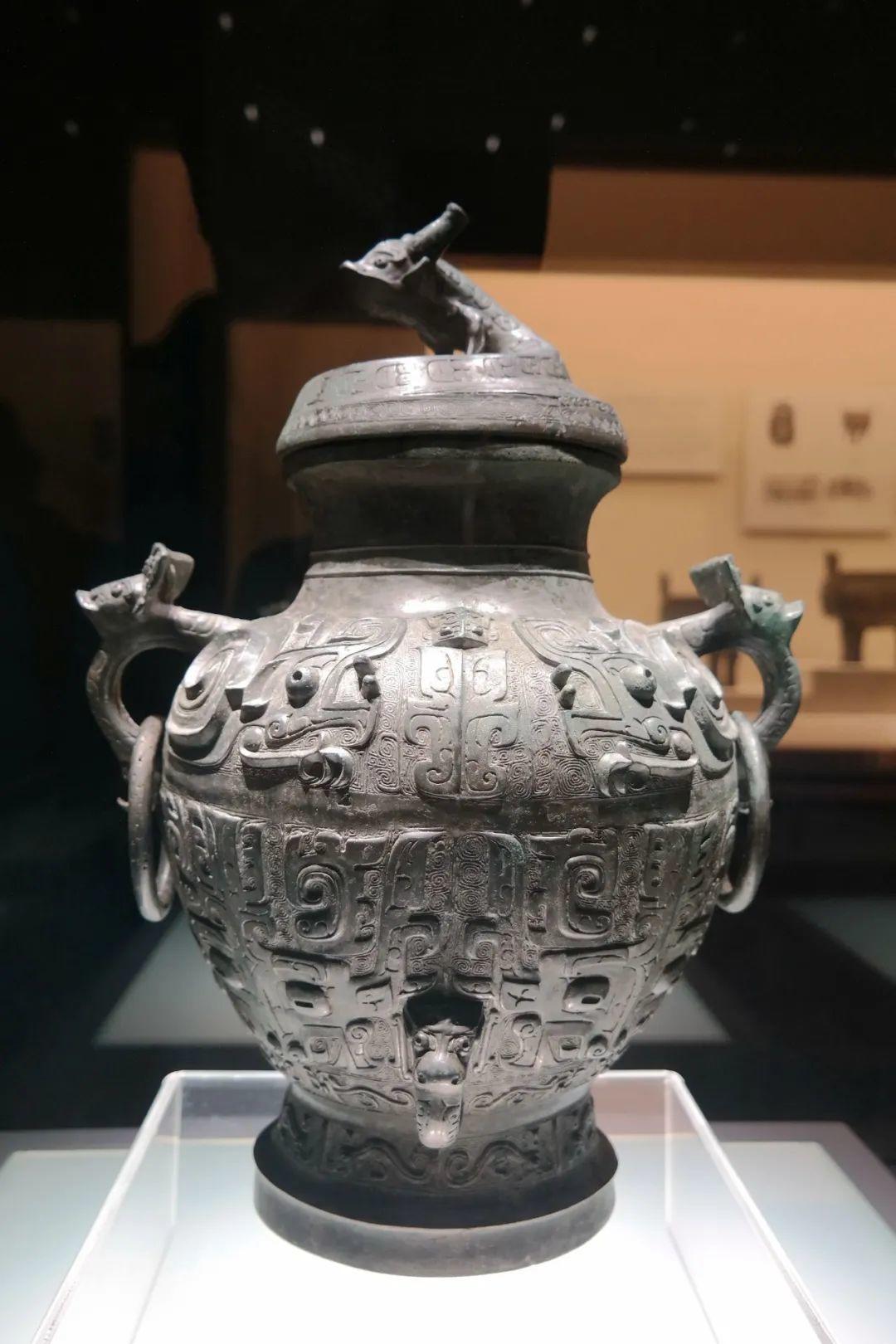 (西周的卷体夔纹蟠龙盖罍)