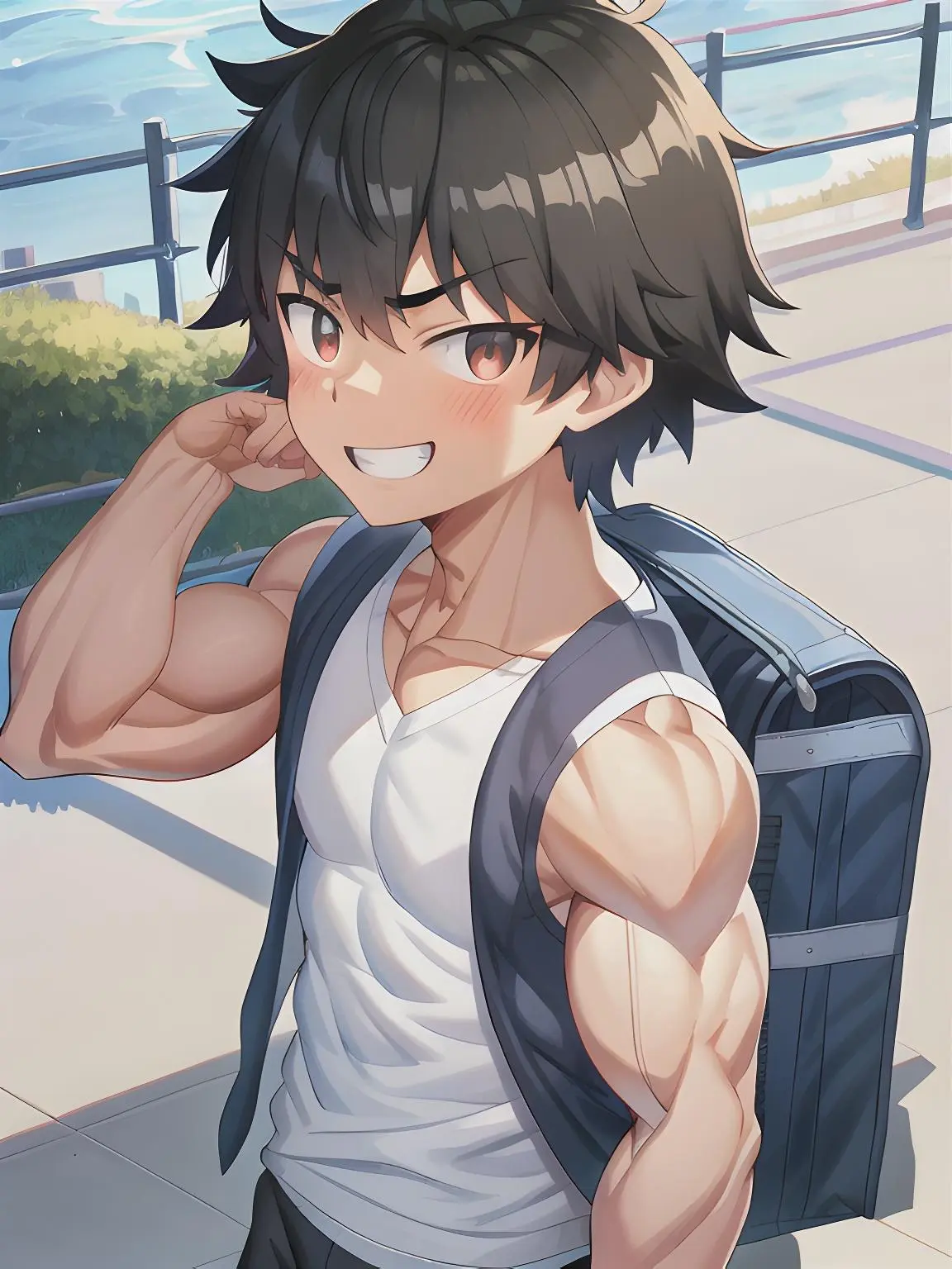 【ai绘图】肌肉正太图(19)