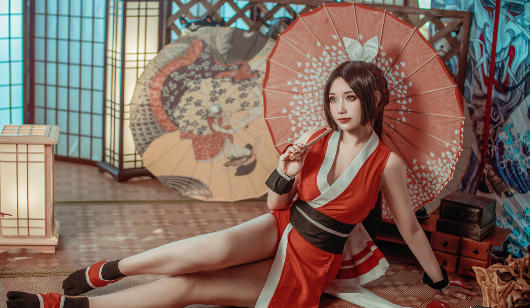 玥颜queen王者荣耀不知火舞原皮CosPlay7