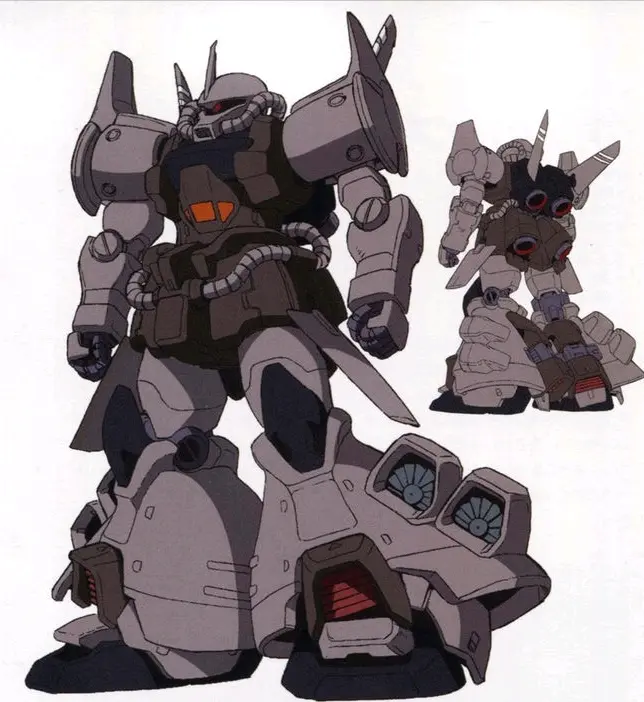 地球东南亚战区的基尼亚斯·哈萨林技术少将在收集ms-07h-4的数据后