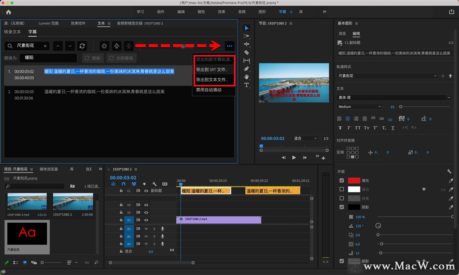 Premiere Pro 2021中文教程：新上字幕功能讲解 - 哔哩哔哩