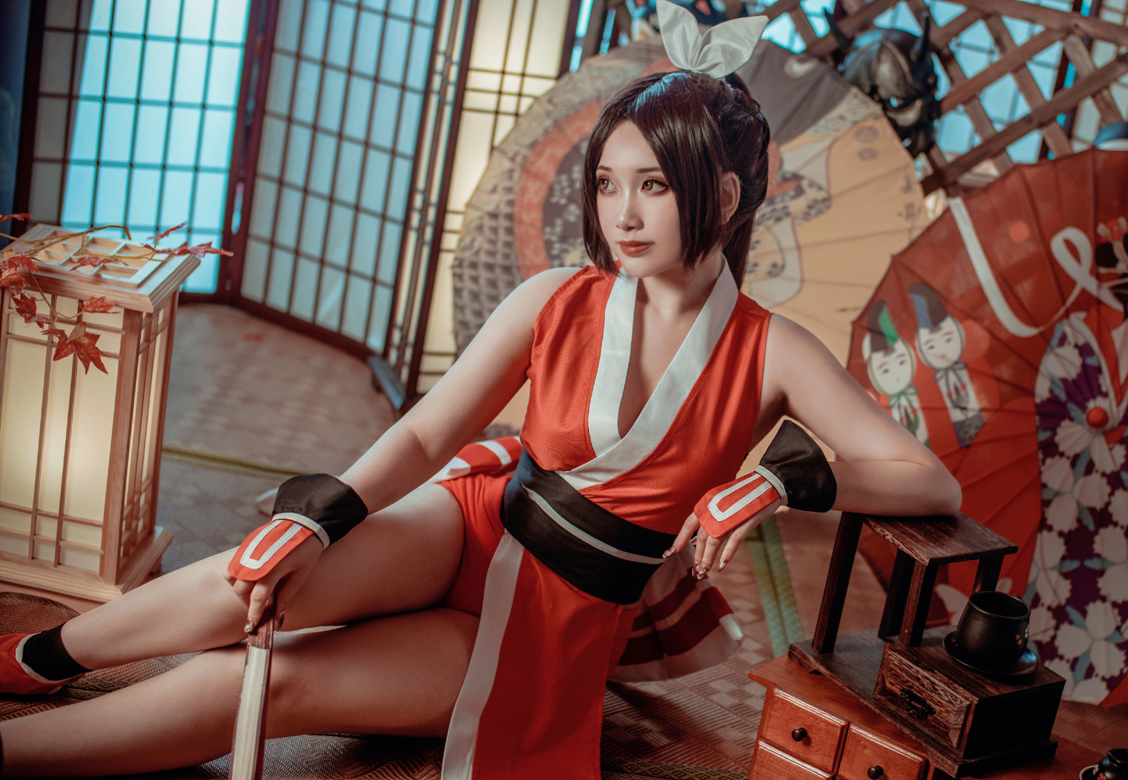 玥颜queen王者荣耀不知火舞原皮CosPlay8