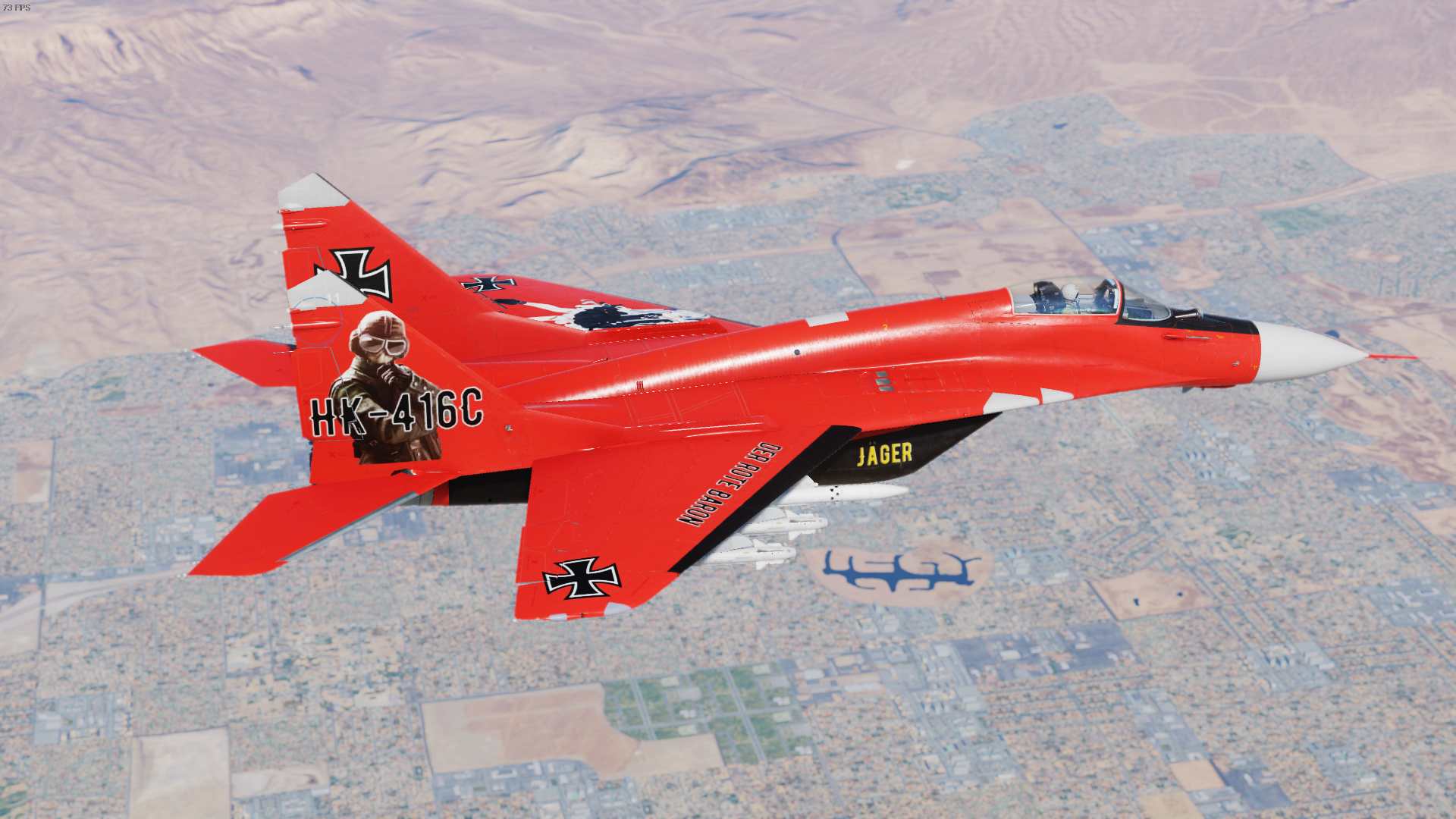 dcs米格29s红男爵hk416涂装