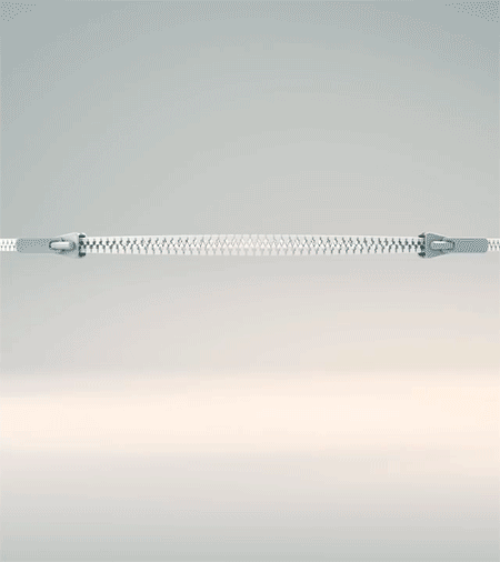 旋转拉链有些拉链是必须一只手固定尾部,再用另一只手来拉动拉片,才能